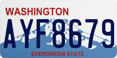 WA license plate AYF8679