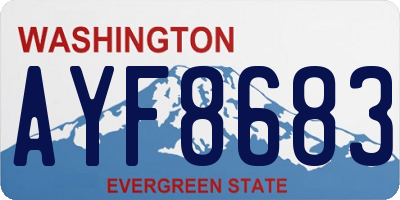 WA license plate AYF8683