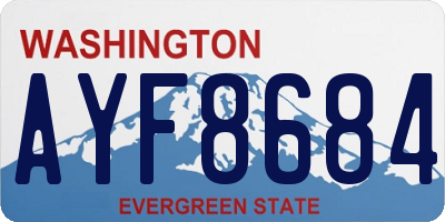 WA license plate AYF8684