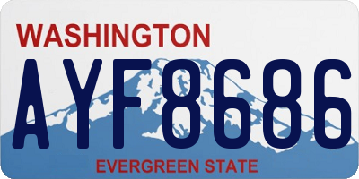 WA license plate AYF8686