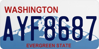 WA license plate AYF8687