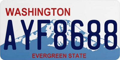 WA license plate AYF8688