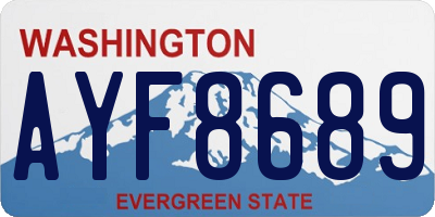 WA license plate AYF8689