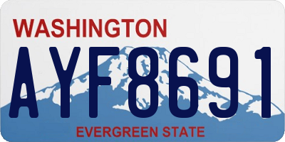 WA license plate AYF8691