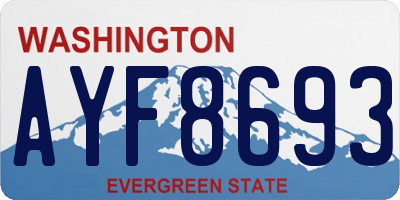 WA license plate AYF8693