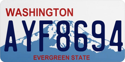 WA license plate AYF8694