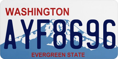 WA license plate AYF8696