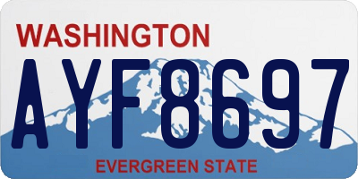 WA license plate AYF8697