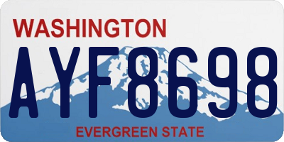 WA license plate AYF8698