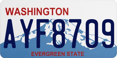 WA license plate AYF8709