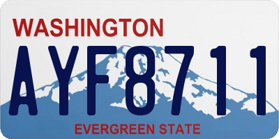 WA license plate AYF8711