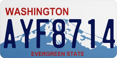 WA license plate AYF8714