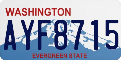WA license plate AYF8715