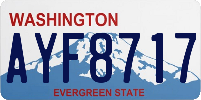 WA license plate AYF8717