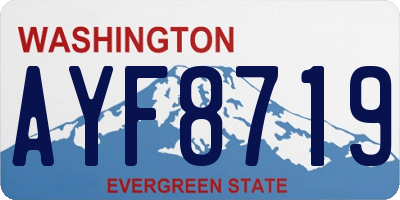 WA license plate AYF8719