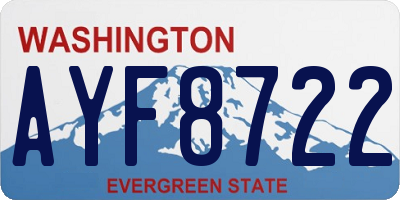 WA license plate AYF8722
