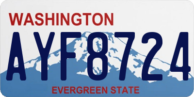 WA license plate AYF8724