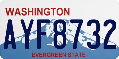 WA license plate AYF8732