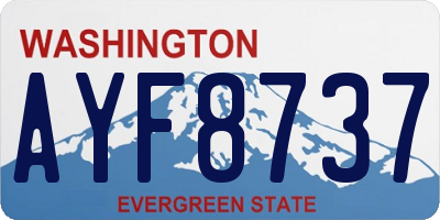 WA license plate AYF8737