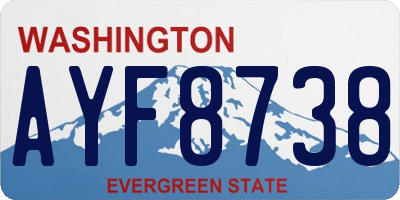 WA license plate AYF8738