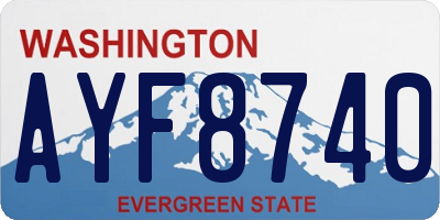 WA license plate AYF8740