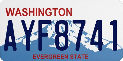 WA license plate AYF8741