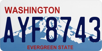 WA license plate AYF8743