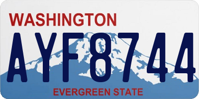 WA license plate AYF8744