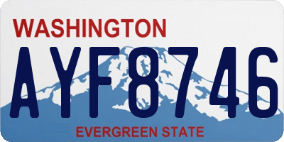 WA license plate AYF8746