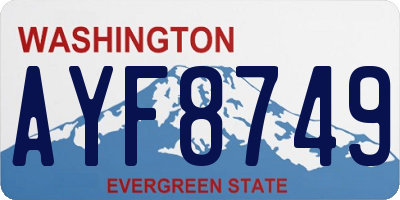 WA license plate AYF8749