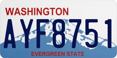 WA license plate AYF8751