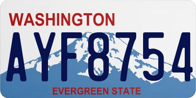 WA license plate AYF8754