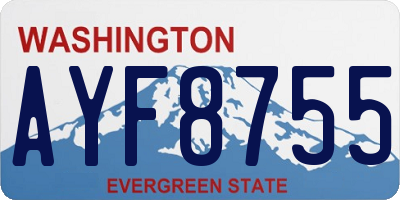 WA license plate AYF8755