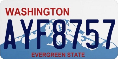 WA license plate AYF8757