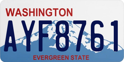 WA license plate AYF8761
