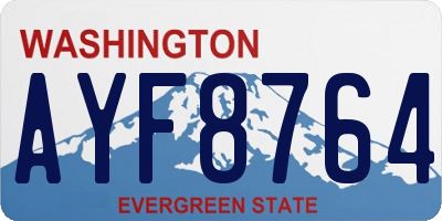 WA license plate AYF8764