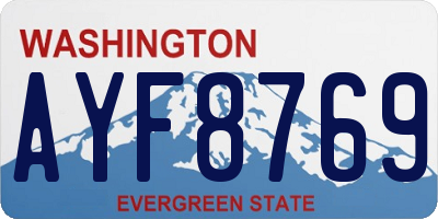 WA license plate AYF8769