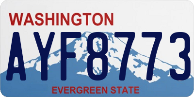 WA license plate AYF8773