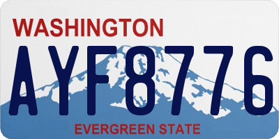 WA license plate AYF8776
