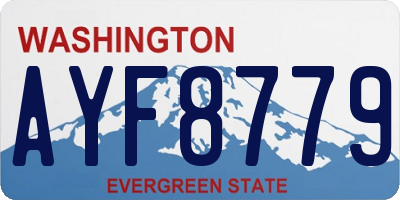 WA license plate AYF8779
