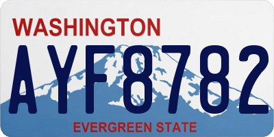 WA license plate AYF8782