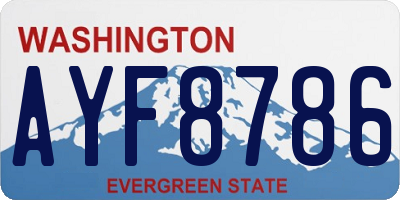 WA license plate AYF8786
