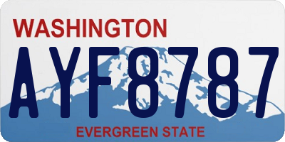 WA license plate AYF8787