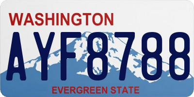 WA license plate AYF8788