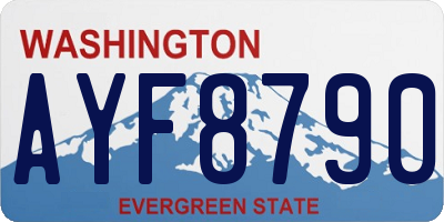 WA license plate AYF8790