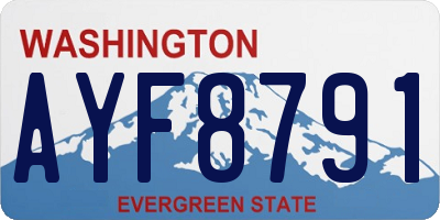 WA license plate AYF8791