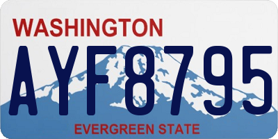 WA license plate AYF8795