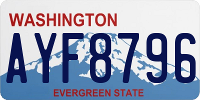 WA license plate AYF8796