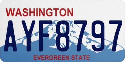 WA license plate AYF8797