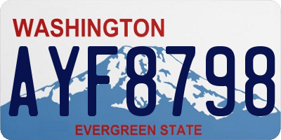 WA license plate AYF8798